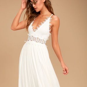 Lulus This Is Love White Lace Maxi Dress